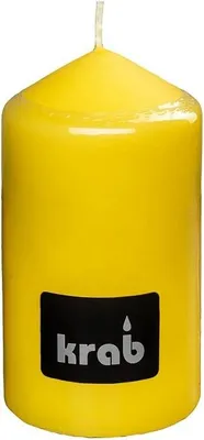 Immagine prodotto di Granchio - candela cilindrica 60 × 110 mm, giallo