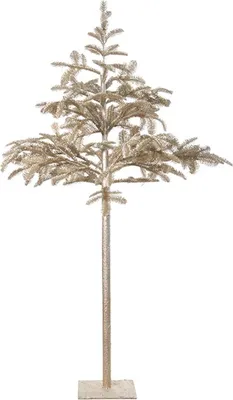 Produktbild von artplants.de Kunstbaum Nordmanntanne Hochstamm Arnaud, Gold, 180cm - Deko Tannenbaum