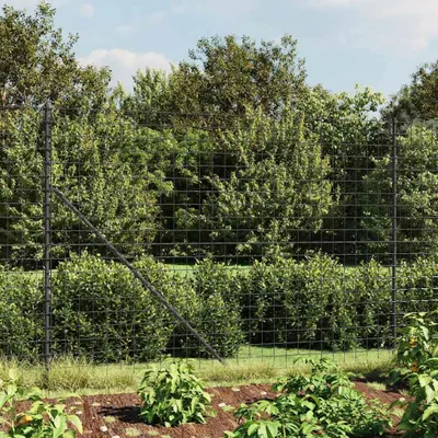 Produktbild von vidaXL Maschendrahtzaun mit Bodenflansch Anthrazit 1,4x25 m