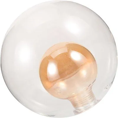 Zdjęcie produktu dla Szklana klosz z mocowaniem G9, 10 cm – klosz do kinkietu/lampy wiszącej