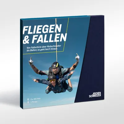 Produktbild von Jochen Schweizer Geschenkbox Fliegen & Fallen; Erlebnis verschenken oder selbst erleben;