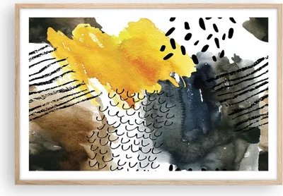 Produktbild von Gerahmtes Poster - Rahmen in heller Eiche - Abstraktion Muster Flecken - 91,5x61 cm - Wand Bild - Wanddeko - Wandbilder - Wandposter - Bilderrahmen - Bilder - Kunstdruck - Wandbild - P2NAA91x61-4282