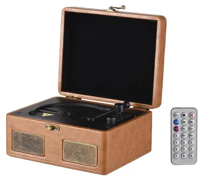 Produktbild von Tragbarer Retro CD-Player mit eingebauten Lautsprechern und Akku