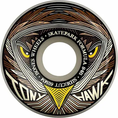 Produktbild von Bones Hawk Night Hawk Sidecuts Skatepark Formula Skateboard-räder Silber 60mm/84B Silber 60mm/84B