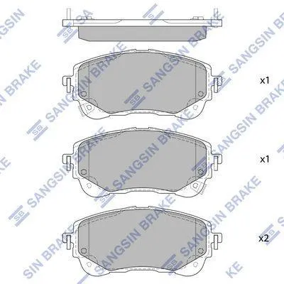 Produktbild von Hi-Q Bremsbeläge Satz Vorne Bremsklötze SP4368