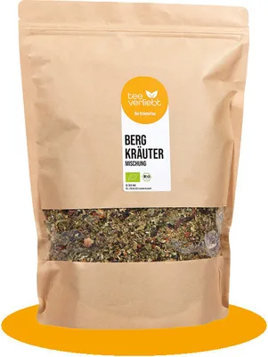 Produktbild von teeverliebt - Bergkräuterloser Kräutertee | 1kg