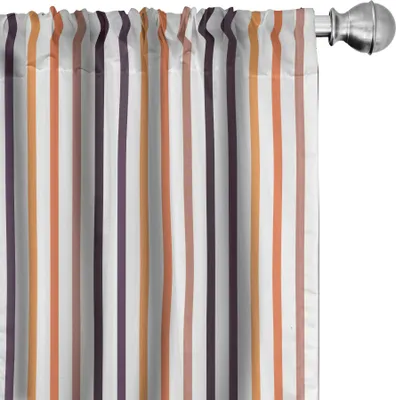 Produktbild von ABAKUHAUS Abstrakt Vorhänge, Gardinen, Vertikale Streifen in verschiedenen Farben Fortsetzung Muster Einfachheit, 2 Stück 75 x 245 cm, Pale Rust und Mehrfarbig