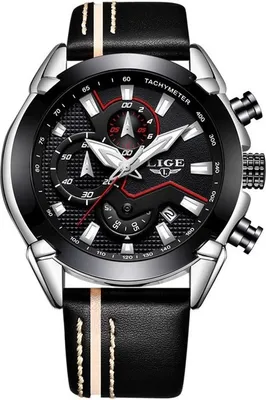 Produktbild von Uhr LIGE - Schwarz/Silber Herrenuhr für jeden Anlass KP4047