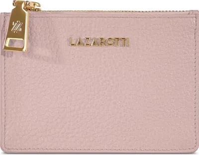 Imagen del producto de Lazarotti tarjetero Bologna Leather Zip Etui 4 Card Slots Rose rosa