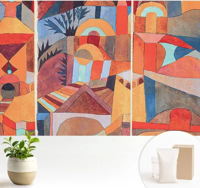 Produktbild von Fototapete  - 104x70 cm - Tapete - Wandtapete - Wandbilder  - Dekofolie - Tapete Folie - Wand - Dekoration - Wohnzimmer - Farbenfrohes Mosaik