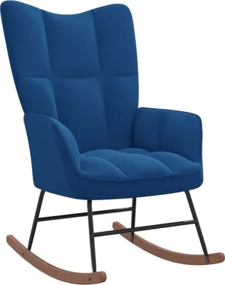 Obrázek produktu pro The Living Store Houpací křeslo Blue Velvet