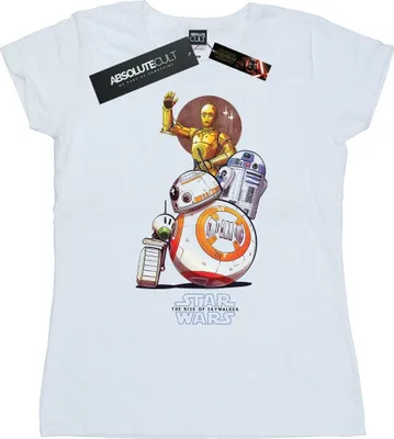 Produktbild von Star Wars: The Rise of Skywalker - "Droids" T-Shirt für Damen BI50732 (XL) (Weiß)