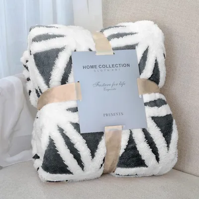 Produktbild von Wohndecke Premium Sherpa Kuscheldecke Weiche, warme Fleece-Decke für Sofa & Bett