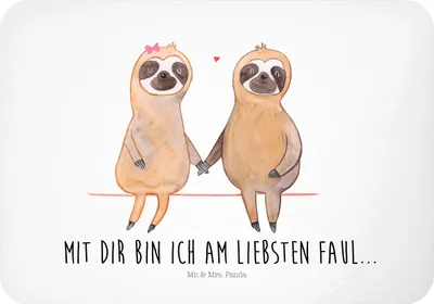 Produktbild von Mr. & Mrs. Panda magnet Faultier Pärchen - Weiß - Geschenk, Liebe, tafelmagnet, Kühlschrankmagnet, whiteboardmagnet, haftmagnet, zettelhalter, Beziehung