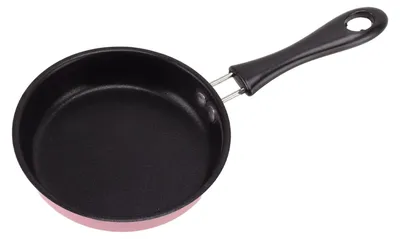 Mini-Kochpfanne 12 cm, antihaftbeschichtet, Edelstahl, rosa