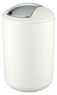 Obrázek produktu pro WENKO kbelík s výklopným víkem Brasil bílý 6,5 l odpadkový koš koupelna WC kuchyně kosmetika