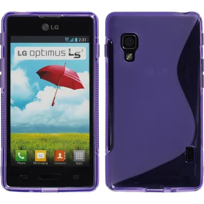 Produktbild von PhoneNatic Case kompatibel mit LG Optimus L5 II - lila Silikon Hülle S-Style Cover