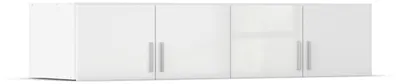 Drehtür-Kastenset 4-türig, BxHxT 181x39x54 cm, Weiß Hochglanz