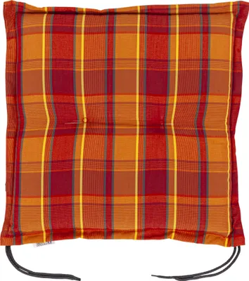 Produktbild von Auflage Hocker Florence/Bali 2136 50x50x6 cm orange-rot kariert KETTtex