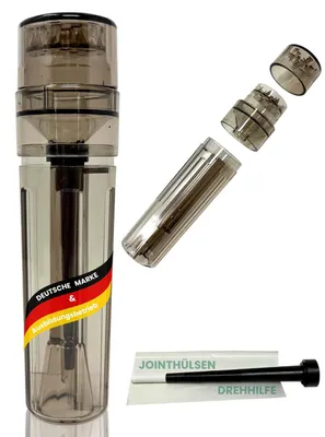 3-in-1 Drehhilfe mit Mühle und Füllrolle, 18 cm, schwarz