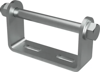 Obrázek produktu pro Držák kýlového válečku s osou pro boční kýlový válec lodní přívěs pozinkované SUPROD, 130 mm