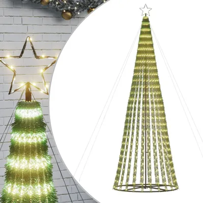 Image de vidaXL Sapin de Noël LED 688 LED blanc chaud 300 cm