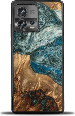 Produktbild von Holzhülle Bewood Unique Planets - Erde für Motorola Edge 30 Fusion