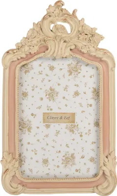 Image de Clayre & Eef Cadre photo 13x18 cm Beige Plastique
