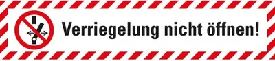 Produktbild von Dreifke® Aufkleber I Wartungsaufkleber Verriegelung nicht öffnen!, Folie, 100...
