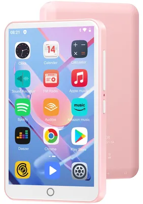 Image de Lecteur MP3 de 80 Go avec Bluetooth et Wi-Fi, écran de 4 pouces, couleur rose