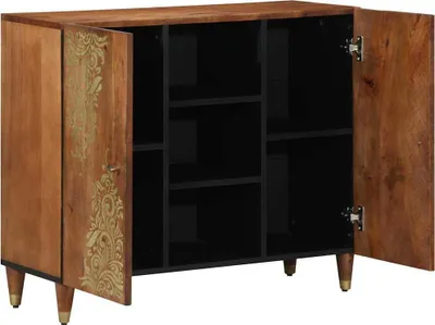 Obrázok produktu pre vidaXL Príborník s policou hnedý 90 x 33 x 75 cm masívne mangové drevo