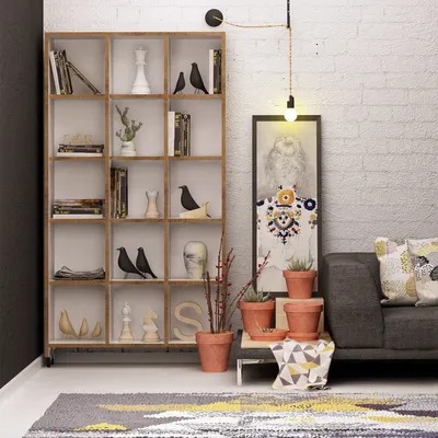 Immagine prodotto di Skye Decor, Crotone- CrotoneMDD, colore rovere, librerie, 165,5x90x25 cm, 100% pannello di particelle rivestito in melamina