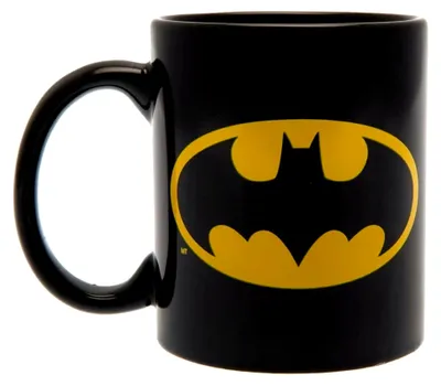 Produktbild von Batman Kaffeetasse in Geschenkbox (Batman Logo Design) Schwarze 325ml Keramiktasse
