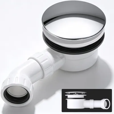 Produktbild von Mai & Mai Ablaufgarnitur AL02 für eine Duschtasse Abfluss Durchmesser: 40mm Ablaufloch Durchmesser: 90mm