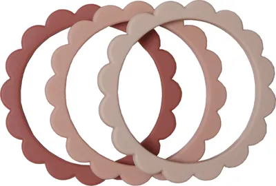 Produktbild von MUSHIE - FLOWER BRACELET(3pack) Blush/Rose/Sh.Sand 70.027.00 | Beißspielzeug