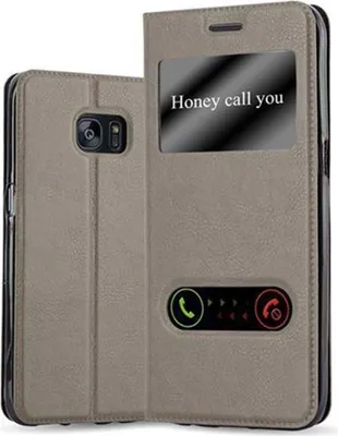 Obrázok produktu pre Ochranné puzdro Cadorabo pre Samsung Galaxy S7 EDGE v hnedej farbe puzdro na mobilný telefón puzdro typu kniha kryt puzdro