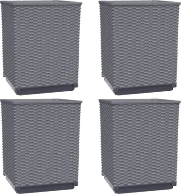 Zdjęcie produktu dla vidaXL Sadzarka 4 szt. Niebiesko-szara 30x30x37 cm Polipropylen