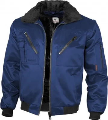 Produktbild von Qualitex Pilotenjacke - Arbeitsjacke Herren 4-in-1 Pilotenjacke mit abtrennbaren Ärmeln - in Farbe: marine - Herren: M - Damen: 40