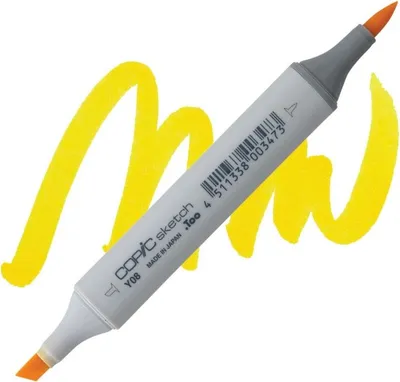 Image de COPIC Sketch double face Pinceau & Ciseau, Y08 Jaune acide