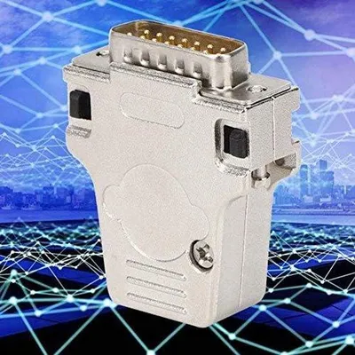 Image de Connecteur série à 15 broches avec boîtier métallique et connecteur D-SUB