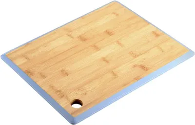 Produktbild von KESPER  Schneidbrett Material  Bambus Maße: 35 x 26 x 1,5 cm Farbe Braun- Blau  58282