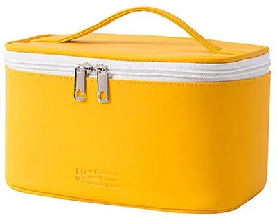 Produktbild von Kosmetikaschrank - 2 Schichten - Gelb - Handtasche - Organizer