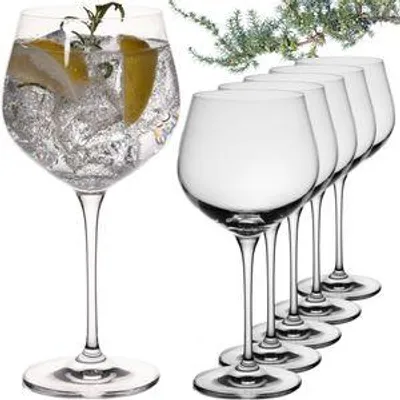 Produktbild von IMPERIAL glass Gin Tonic Gläser 6er Set 570ml - bauchiges Gin Ballonglas aus Crystalline Glas - Gin & Tonic Gläser Spülmaschinenfest