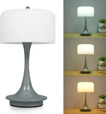 Produktbild von 3W kabellose Pilz-Tischlampe, Nachttisch-Pilzlampe, 2000mAh-Akku, 3 Stufen dimmbar, Schlafzimmer, Wohnzimmer, Retro-Nachttischlampen