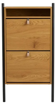 Immagine prodotto di Scarpiera Barco in effetto rovere con struttura in acciaio 62x26x118 cm