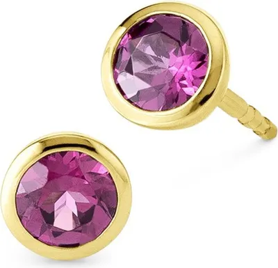 Produktbild von Orolino Ohrringe 585/- Gold 1,2cm gelb Rodolith pink 067320127