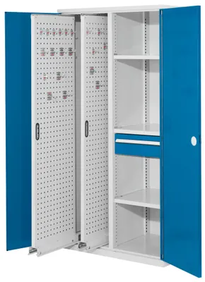 Produktbild von Kappes ®RasterPlan Vertikalschränke 1950x1000x600mm Modell 82 Doppelwandtüren enzianblau