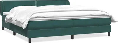 Zdjęcie produktu dla Łóżko typu Box Spring z materacami Ciemnozielone 180x220 cm