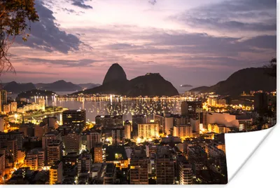 Produktbild von MuchoWow® Poster Brasilien - Abend - Rio de Janeiro 30x20 cm - Plakate - Print