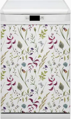Produktbild von Magnet Folie für Geschirrspüler Küche Magnetmatte 45x80 cm  Dekor Geschirrspüle  - Blume botanisch